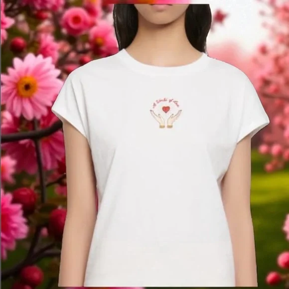 Sandro Paris ~ A World of Love T- Shirt Hand Embroidery ~Rare Ltd.Ed.~size Small - Picture 12 of 14